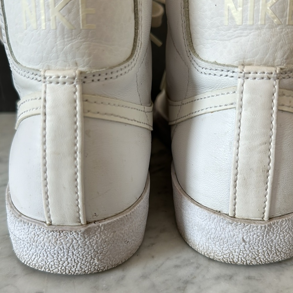 Nike Blazer mid 77 white leather 39 euro US 8 women’s high top sneakers - Picture 10 of 11